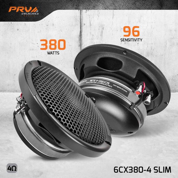 Main product image for PRV Audio 6CX380-4 SLIM 6.5" Professional 2-Way Full-Range Coaxial Speaker294-3500